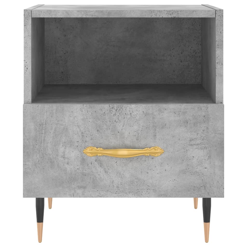 Noćni ormarići 2 kom boja betona 40x35x47,5cm konstruirano drvo