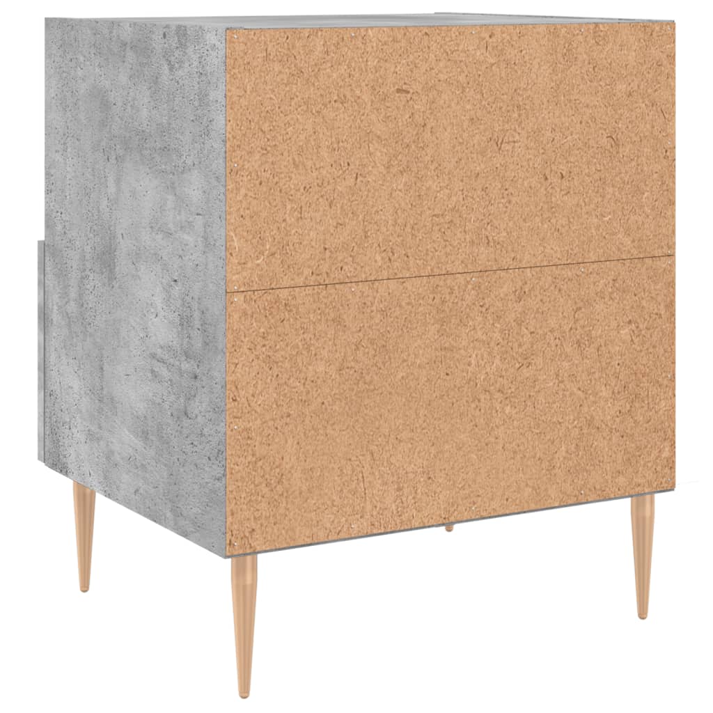 Noćni ormarići 2 kom boja betona 40x35x47,5cm konstruirano drvo