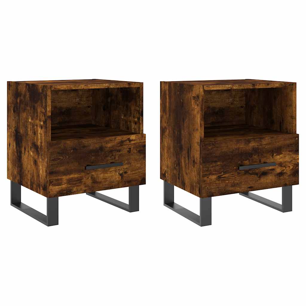 Noćni ormarići 2 kom boja hrasta 40x35x47,5cm konstruirano drvo