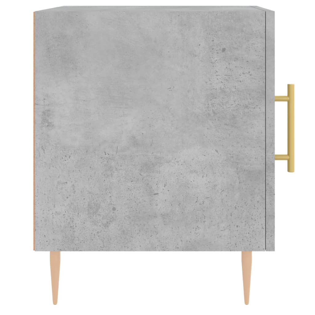 Noćni ormarići 2 kom boja betona 40x40x50 cm konstruirano drvo