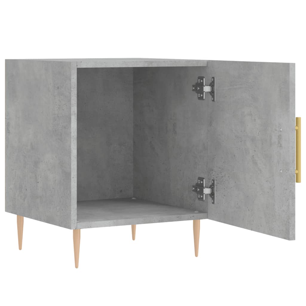 Noćni ormarići 2 kom boja betona 40x40x50 cm konstruirano drvo