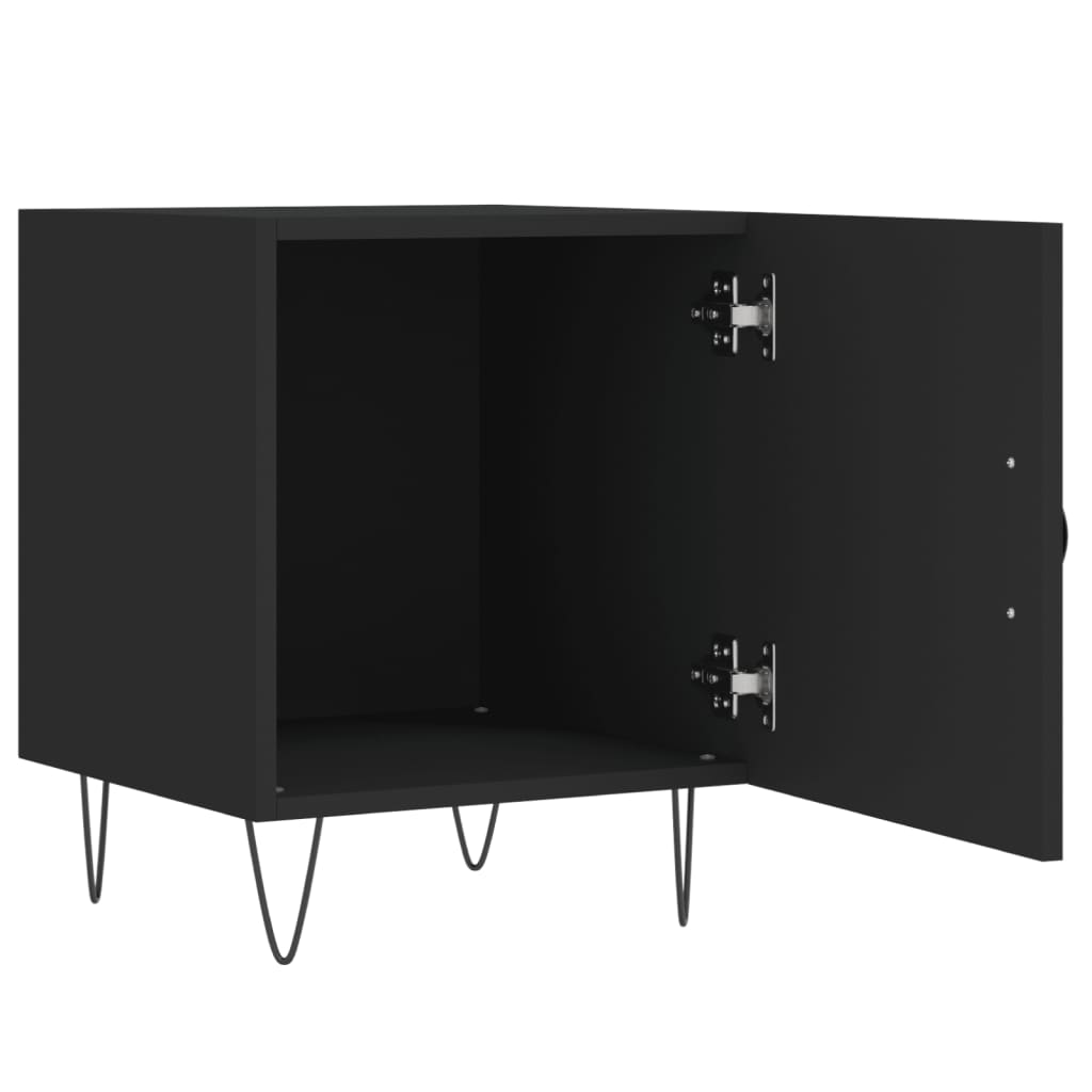 Noćni ormarići 2 kom crni 40 x 40 x 50 cm od konstruiranog drva