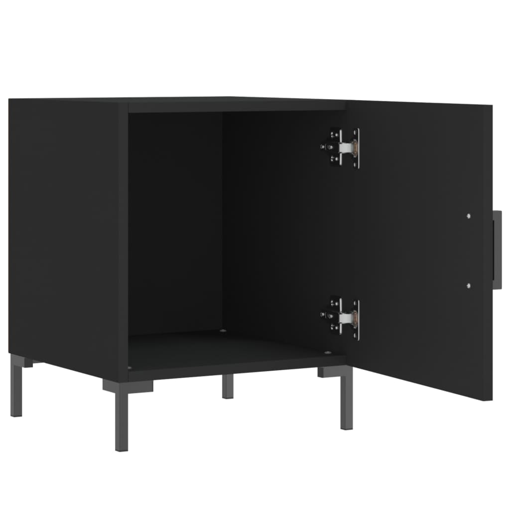 Noćni ormarići 2 kom crni 40 x 40 x 50 cm od konstruiranog drva