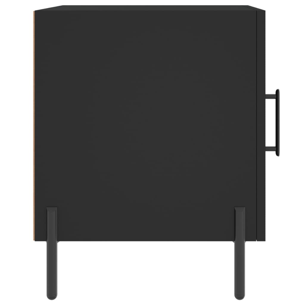 Noćni ormarići 2 kom crni 40 x 40 x 50 cm od konstruiranog drva