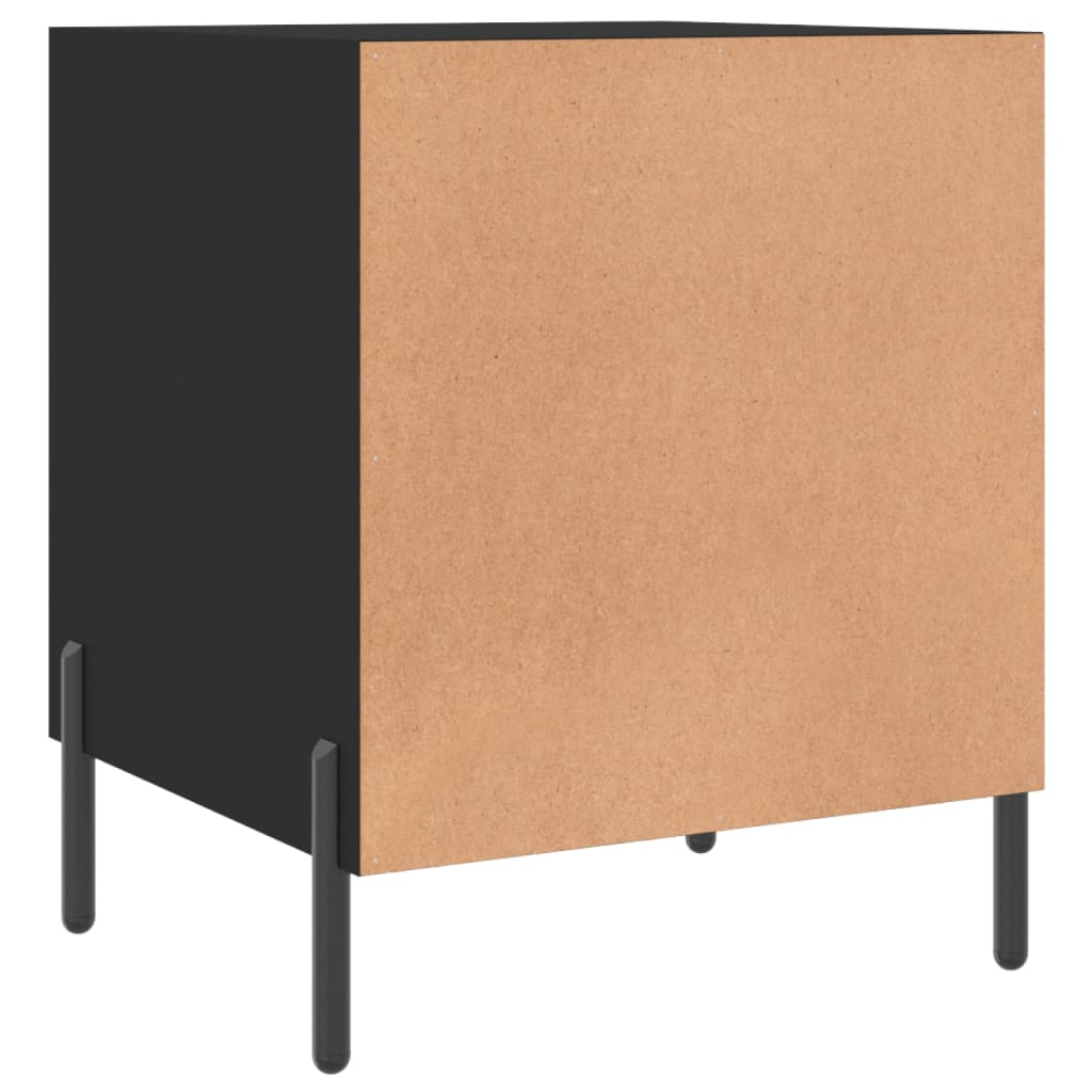 Noćni ormarići 2 kom crni 40 x 40 x 50 cm od konstruiranog drva