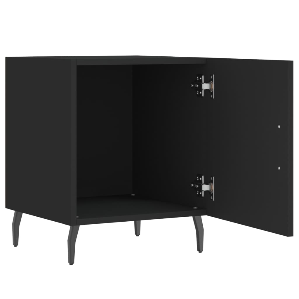 Noćni ormarići 2 kom crni 40 x 40 x 50 cm od konstruiranog drva