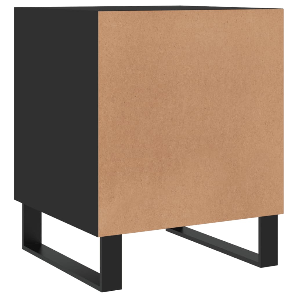 Noćni ormarići 2 kom crni 40 x 40 x 50 cm od konstruiranog drva