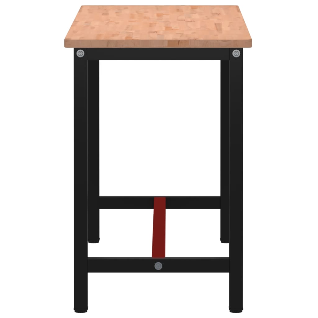 Radni stol 150x55x81,5 cm od masivne bukovine i metala