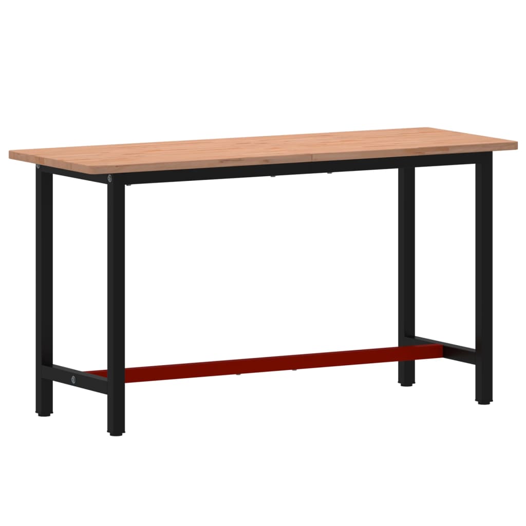 Radni stol 150x55x81,5 cm od masivne bukovine i metala