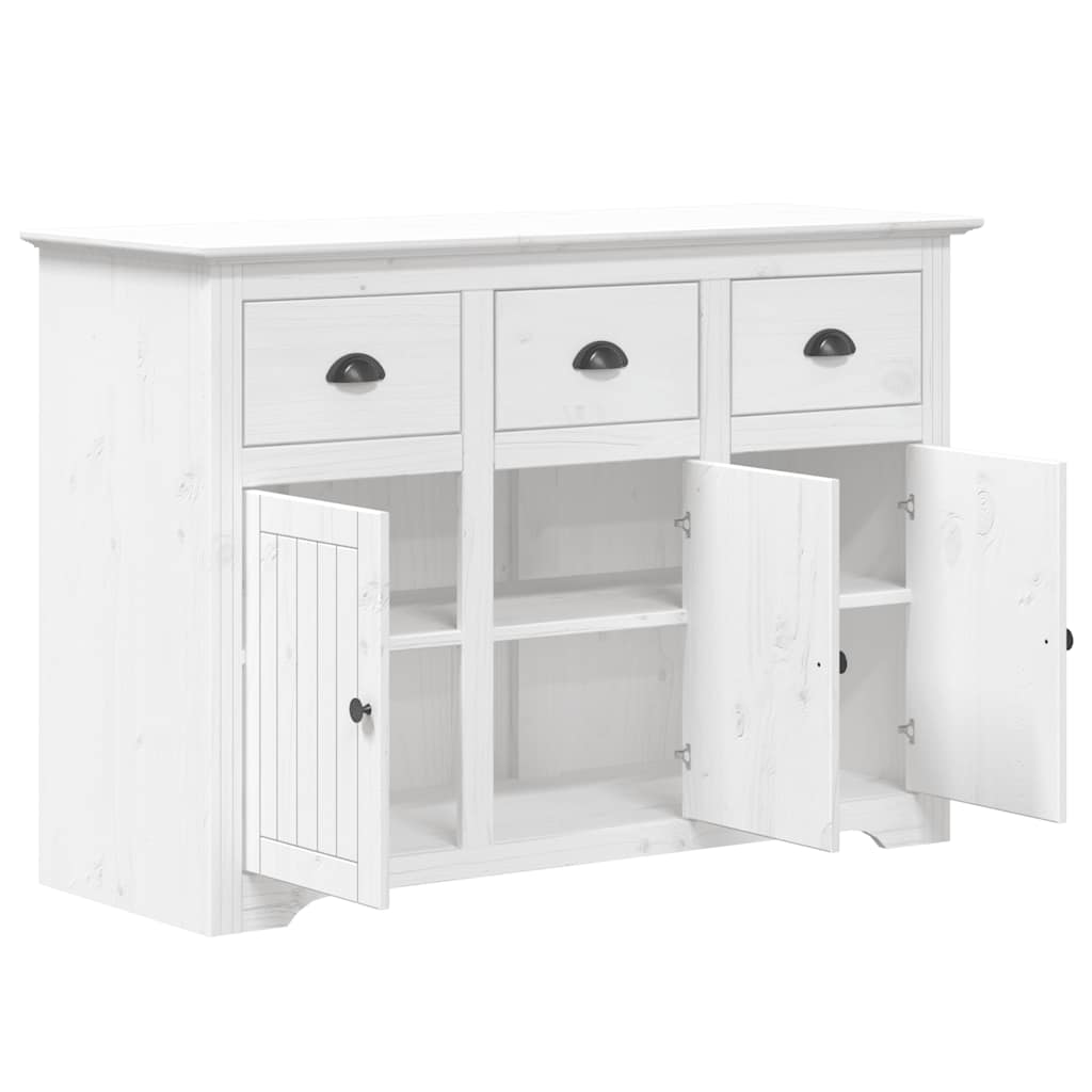 Komoda BODO bijela 115,5 x 44 x 80 cm od masivne borovine