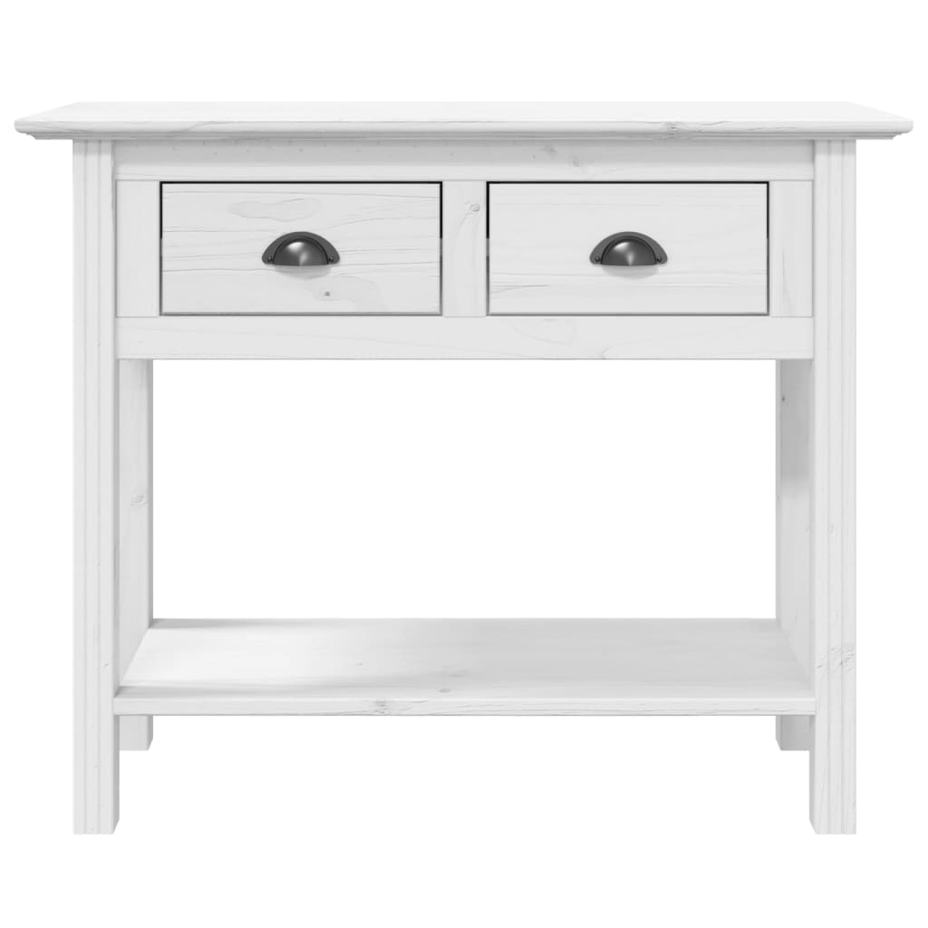 Konzolni stol BODO bijeli 91 x 35 x 74 cm od masivne borovine