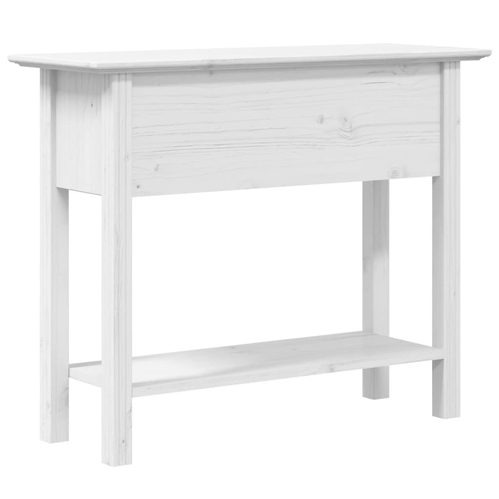 Konzolni stol BODO bijeli 91 x 35 x 74 cm od masivne borovine