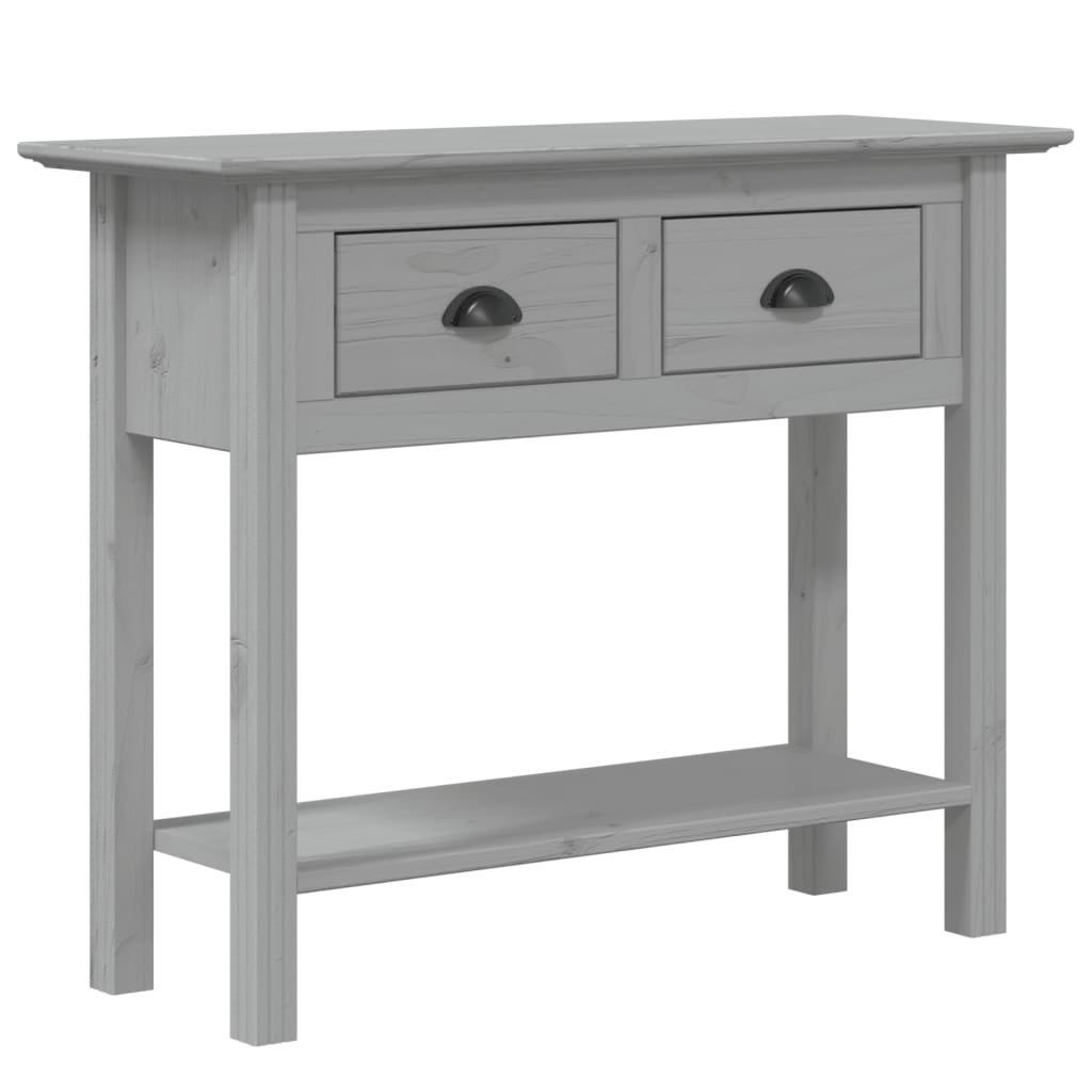 Konzolni stol BODO sivi 91 x 35 x 74 cm od masivne borovine