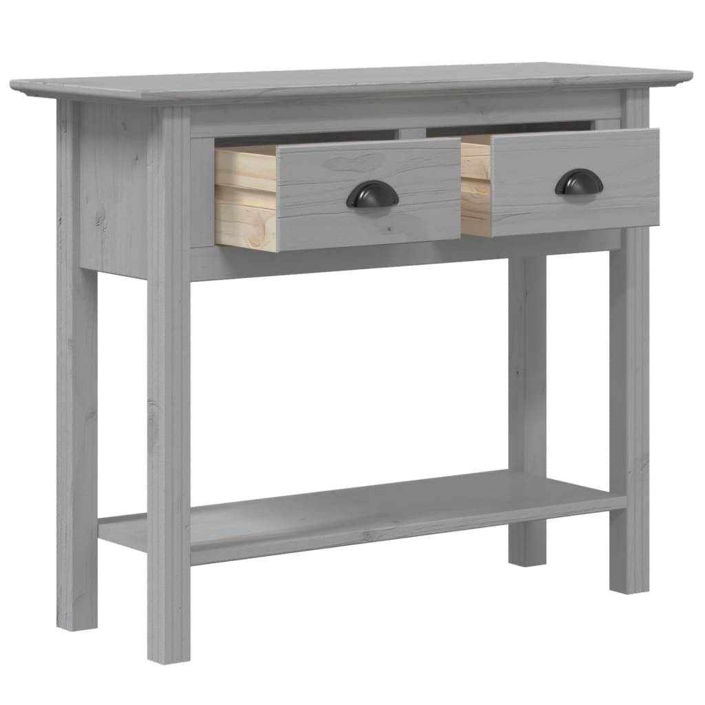 Konzolni stol BODO sivi 91 x 35 x 74 cm od masivne borovine
