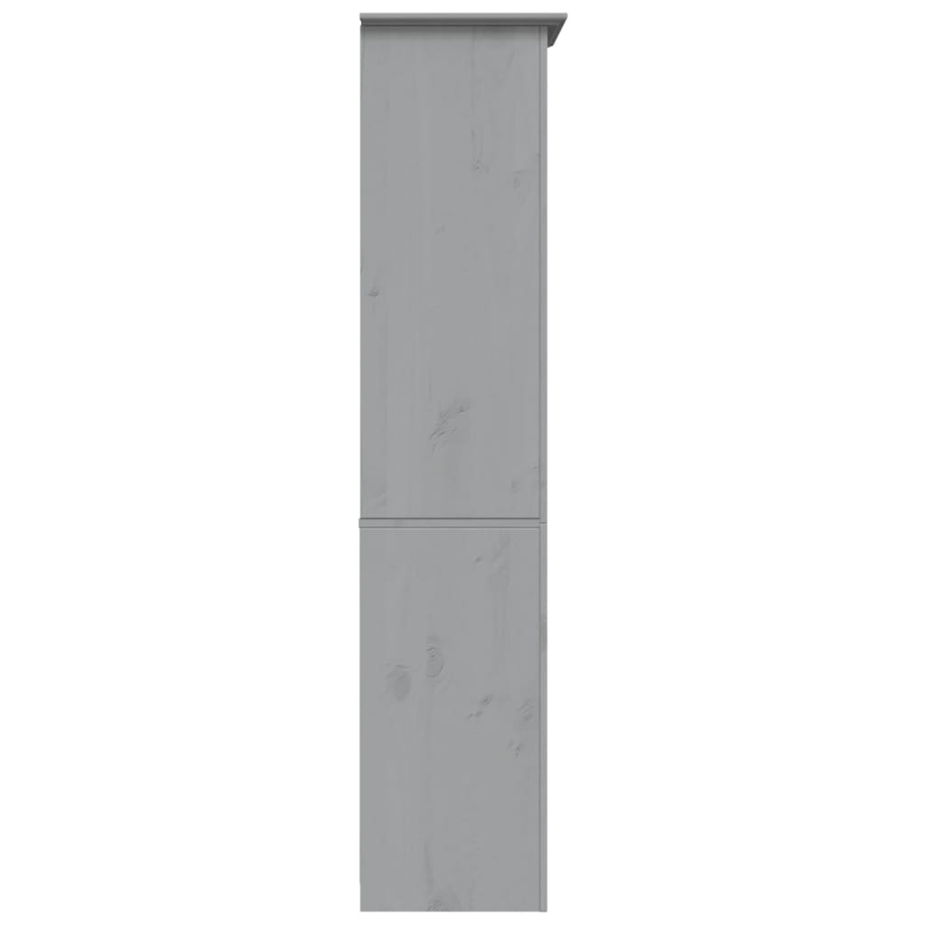 Regal za knjige BODO sivi 82x40x173 cm od masivne borovine
