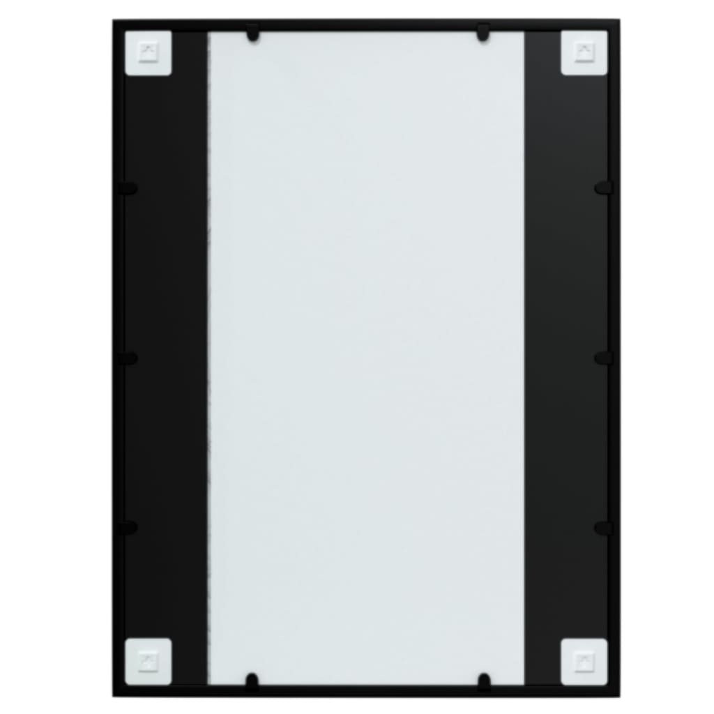 Zidna ogledala 3 kom crna 80x60 cm metalna