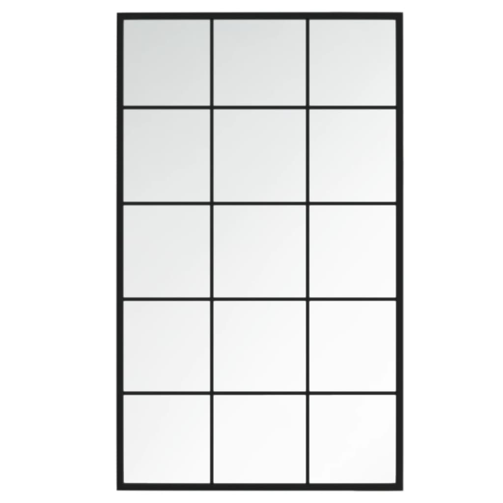Zidna ogledala 6 kom crna 100x60 cm metalna
