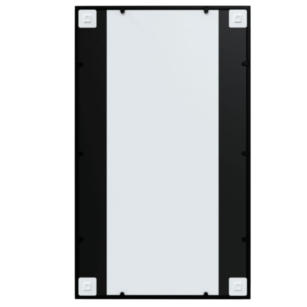 Zidna ogledala 6 kom crna 100x60 cm metalna