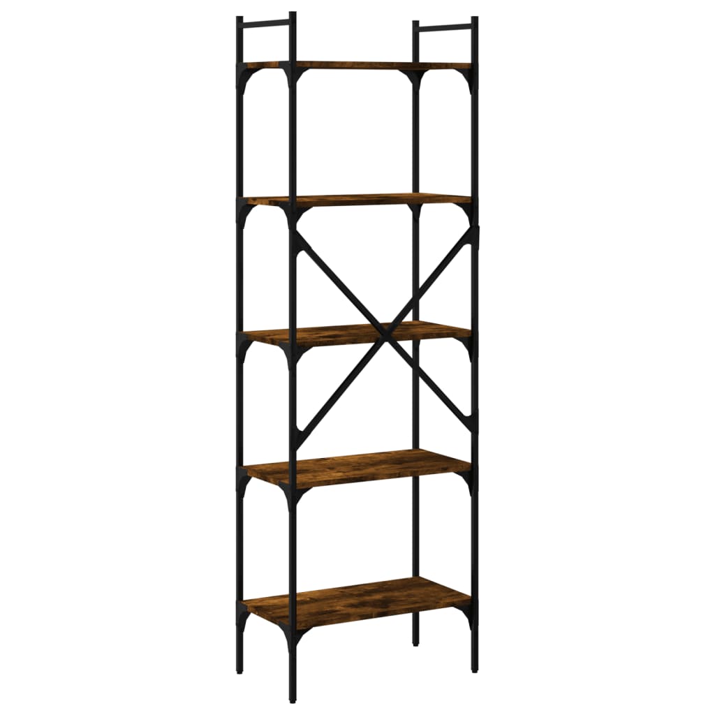 Regal za knjige 5 razina boja hrasta 56 x 31,5 x 174 cm drveni