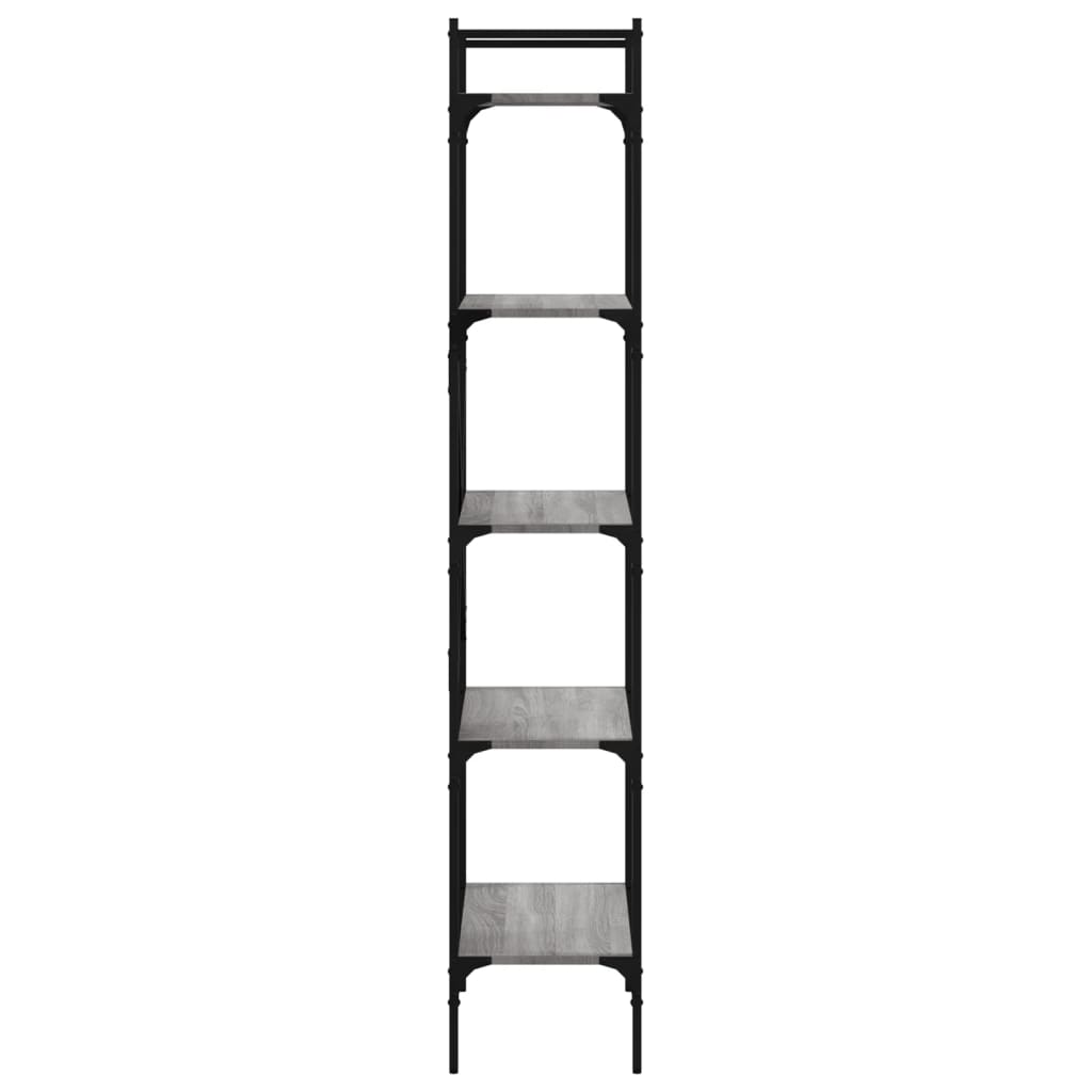 Regal za knjige 5 razina siva boja hrasta 56x31,5x174 cm drveni