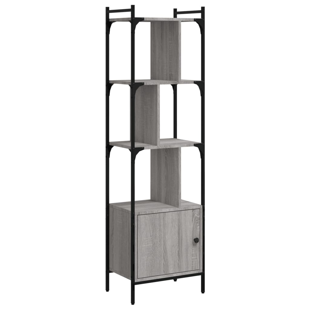 Regal za knjige s vratima boja hrasta 44,5x30x154,5 cm drveni