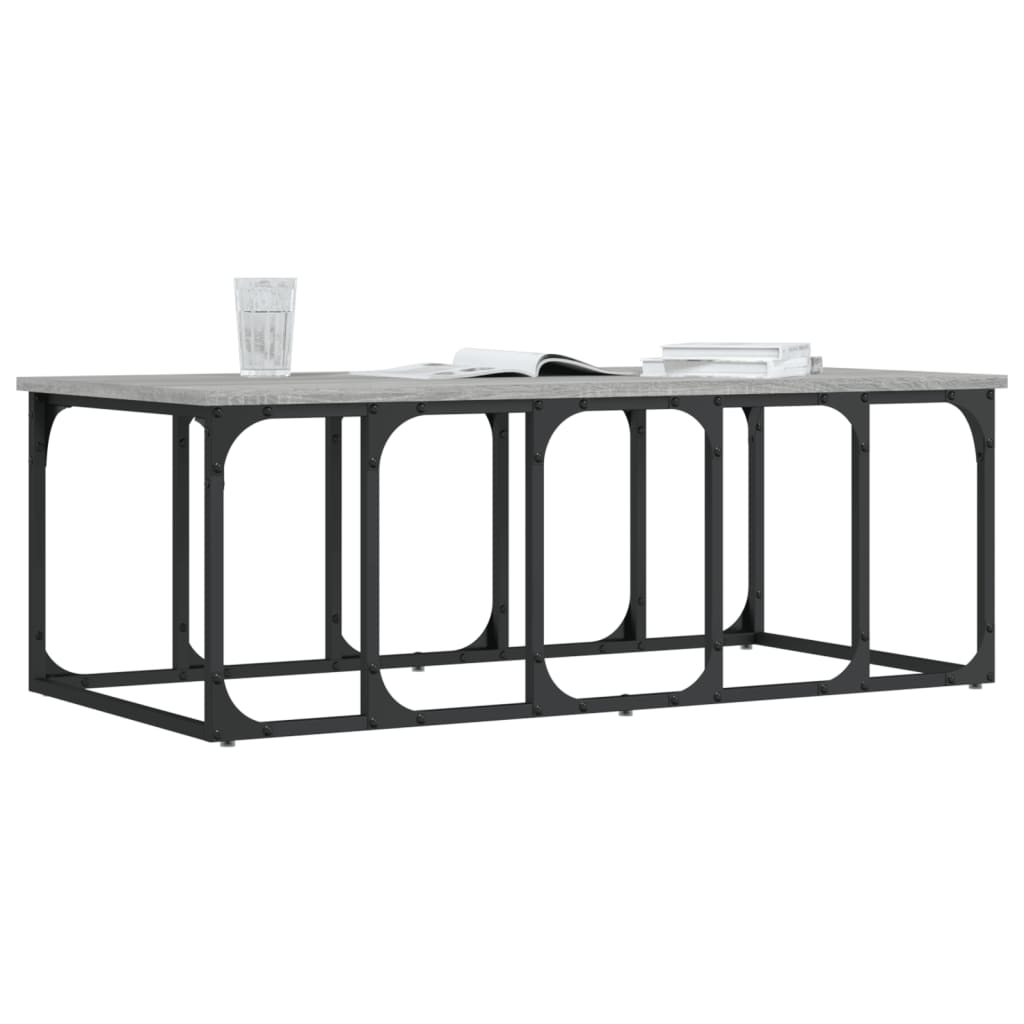 Stolić za kavu siva boja hrasta 100x50x35,5cm konstruirano drvo
