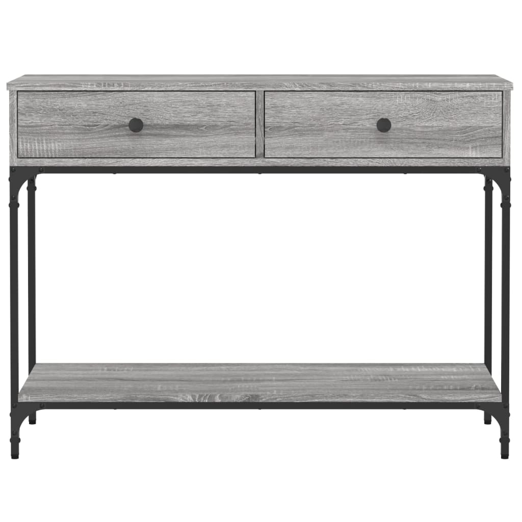 Konzolni stol siva boja hrasta 100x34,5x75 cm konstruirano drvo