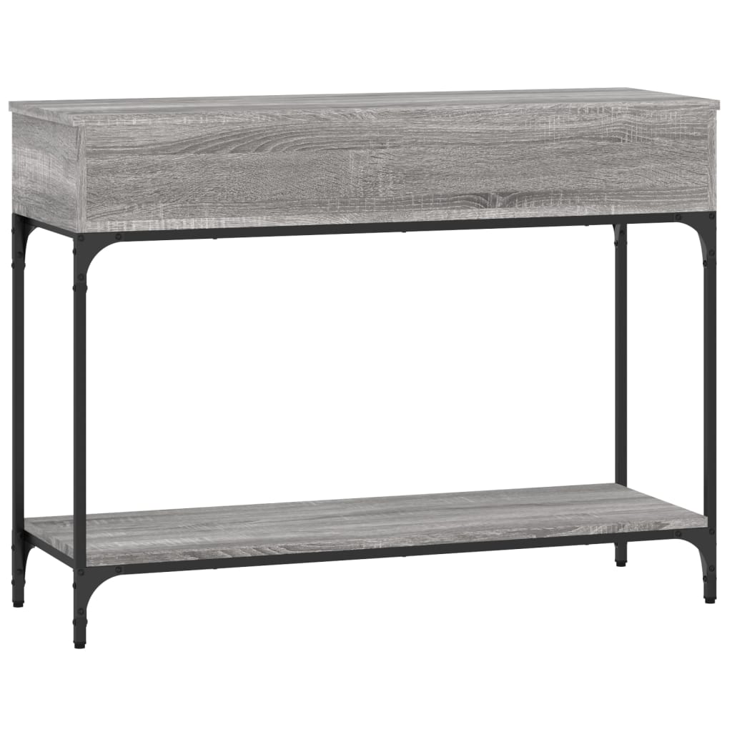 Konzolni stol siva boja hrasta 100x34,5x75 cm konstruirano drvo