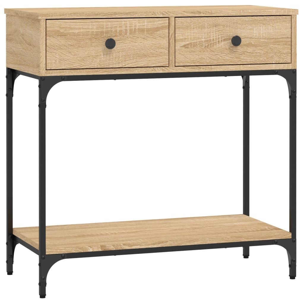 Konzolni stol boja hrasta 75 x 34,5 x 75 cm konstruirano drvo