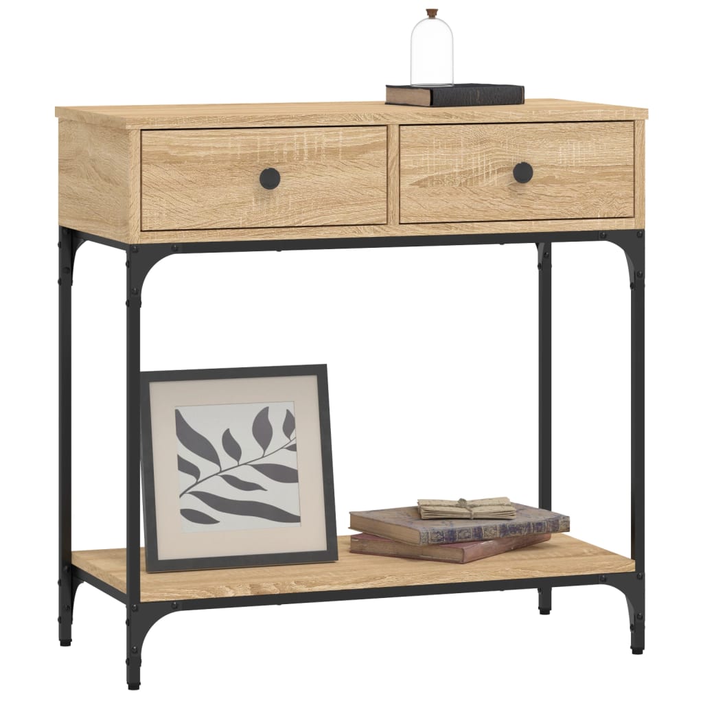 Konzolni stol boja hrasta 75 x 34,5 x 75 cm konstruirano drvo