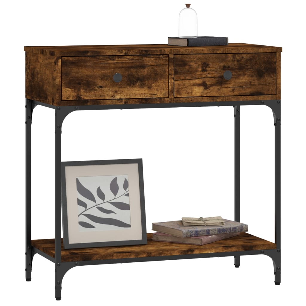 Konzolni stol boja hrasta 75 x 34,5 x 75 cm konstruirano drvo