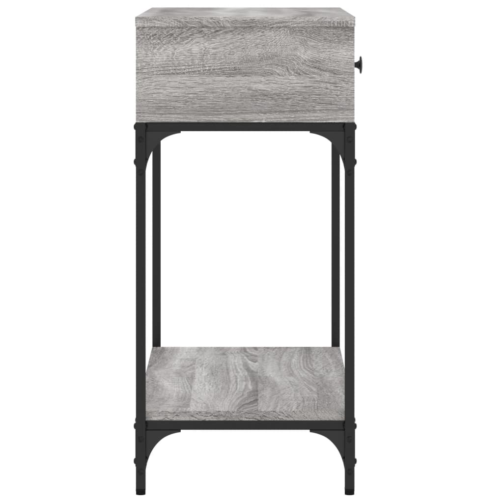 Konzolni stol siva boja hrasta 75x34,5x75 cm konstruirano drvo