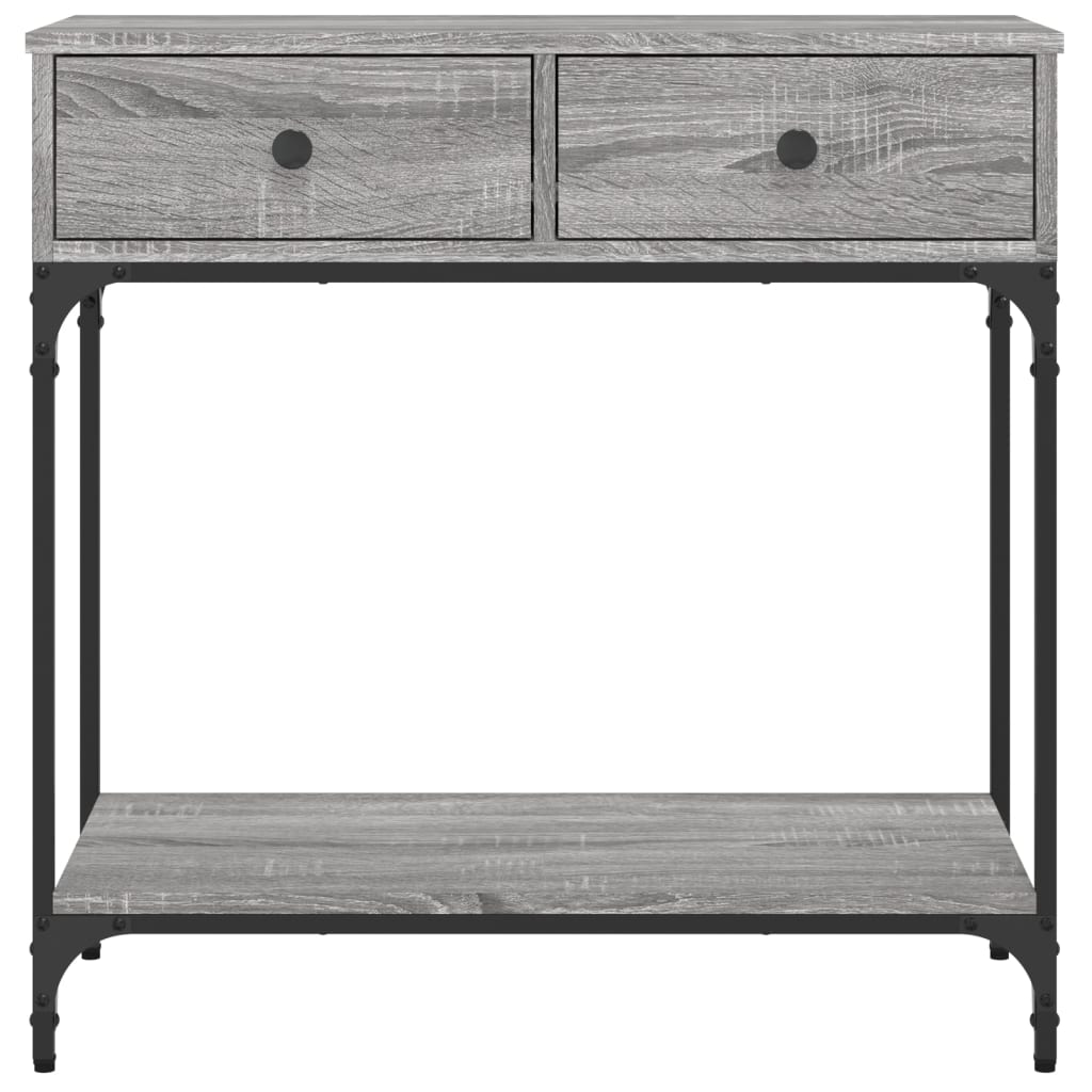 Konzolni stol siva boja hrasta 75x34,5x75 cm konstruirano drvo