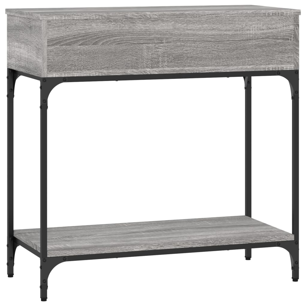 Konzolni stol siva boja hrasta 75x34,5x75 cm konstruirano drvo