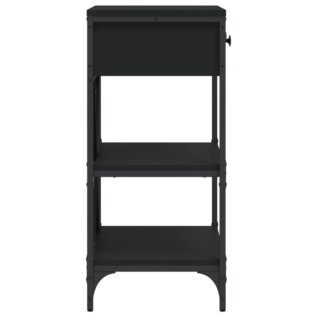 Konzolni stol crni 75 x 34,5 x 75 cm od konstruiranog drva