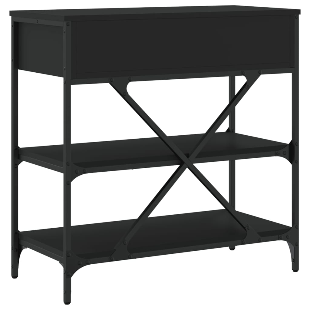 Konzolni stol crni 75 x 34,5 x 75 cm od konstruiranog drva