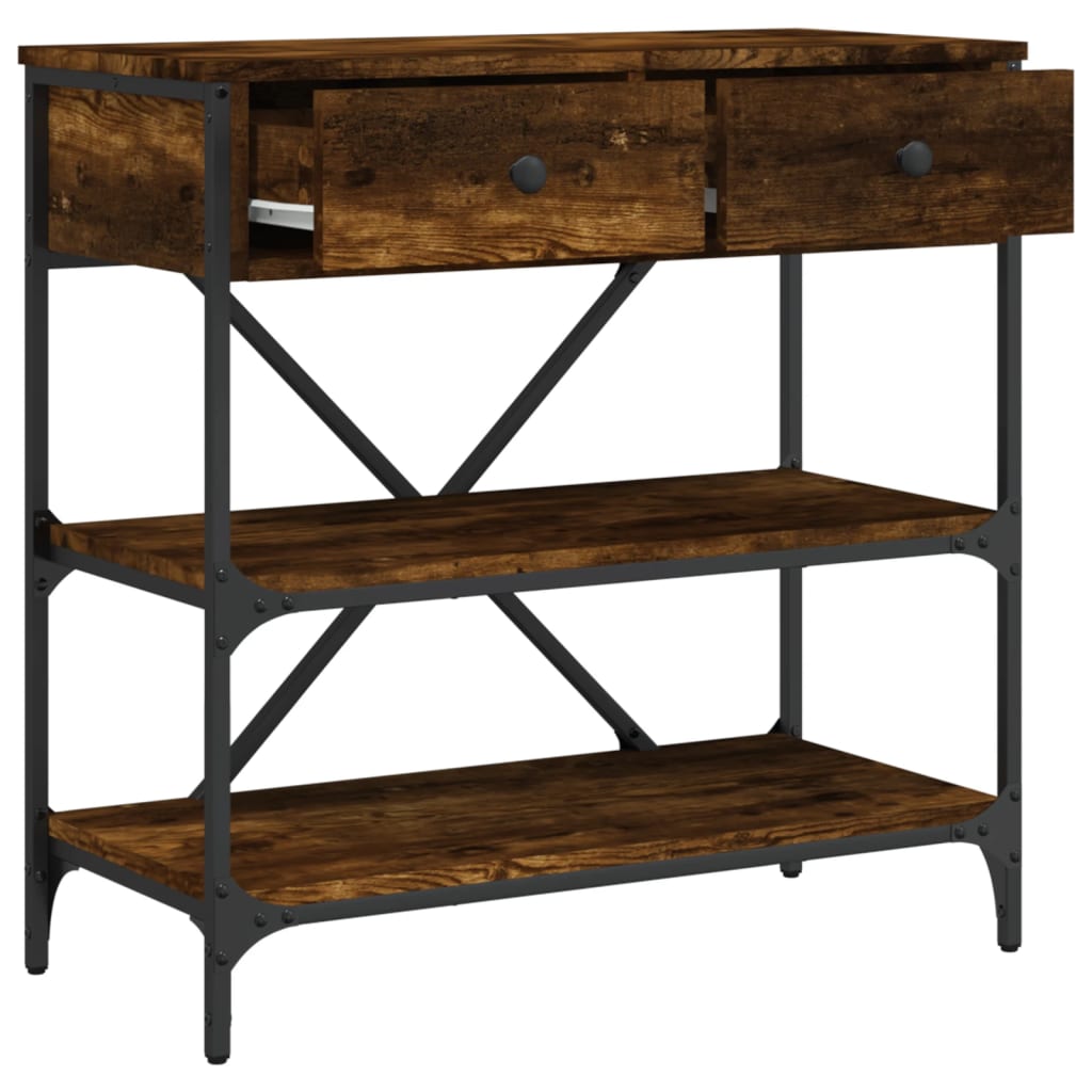 Konzolni stol boja hrasta 75 x 34,5 x 75 cm konstruirano drvo