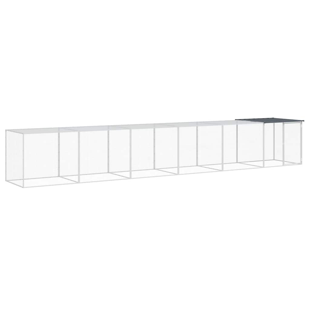 Kavez za kokoši s krovom antracit 603x98x90 cm pocinčani čelik