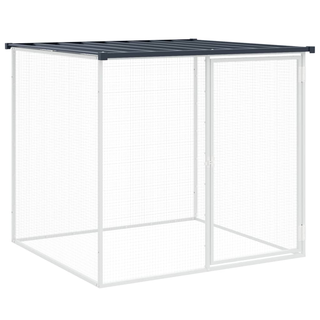 Kavez za kokoši s krovom antracit 603x98x90 cm pocinčani čelik