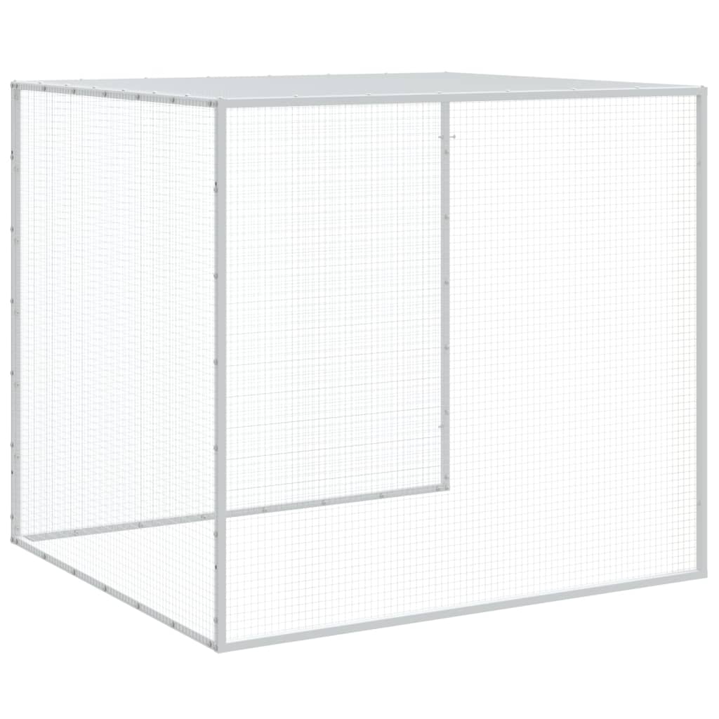 Kavez za kokoši s krovom svjetlosivi 603x98x90 cm čelični