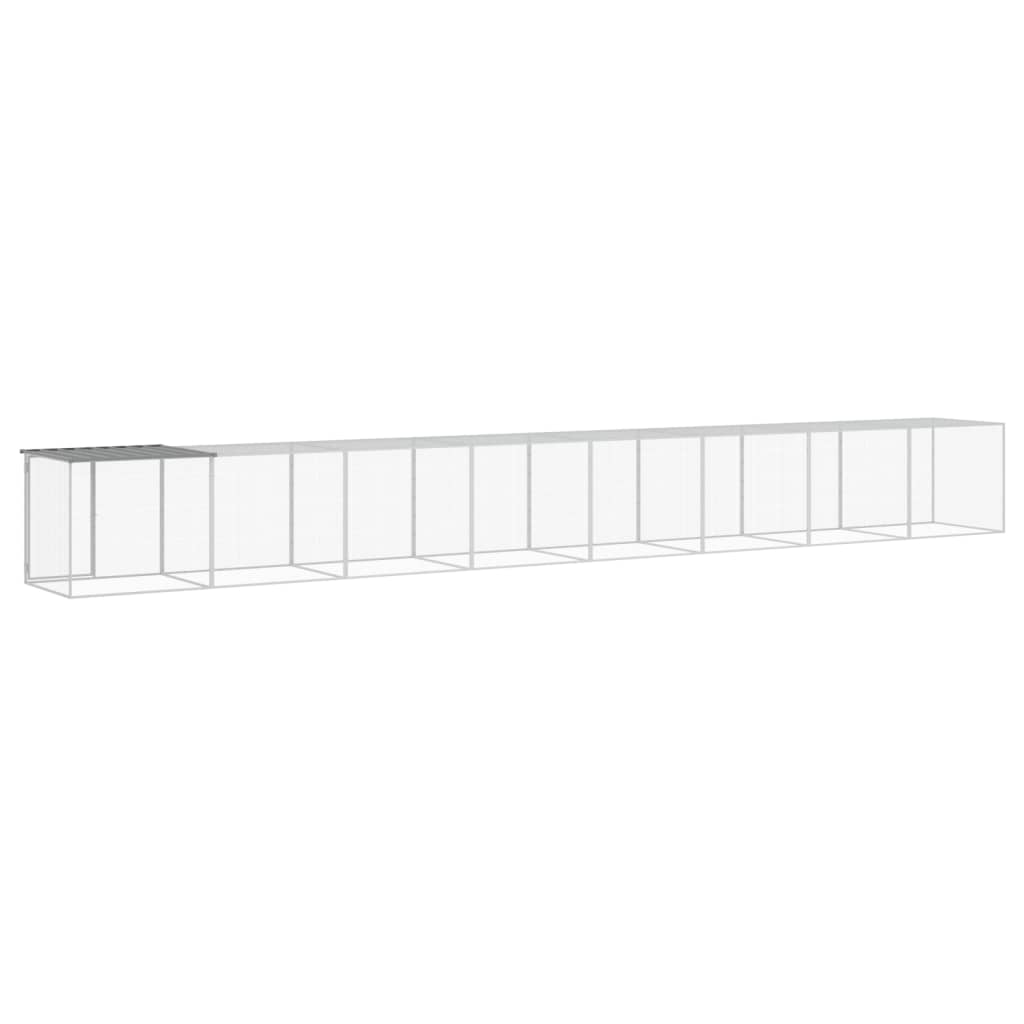 Kavez za kokoši s krovom svjetlosivi 803x98x90 cm čelični