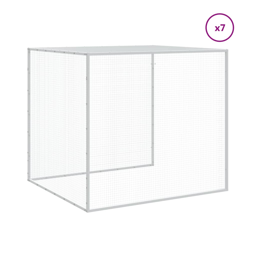 Kavez za kokoši s krovom svjetlosivi 803x98x90 cm čelični