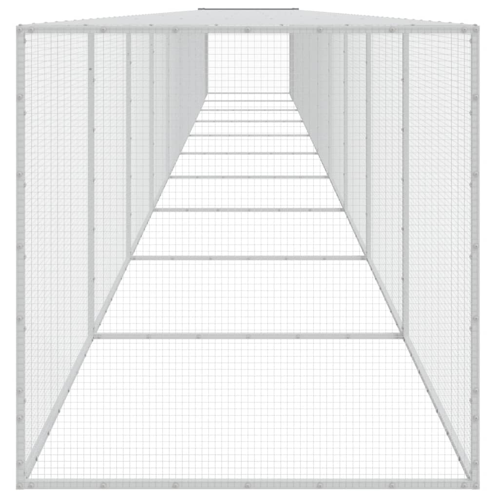 Kavez za kokoši s krovom svjetlosivi 1003x98x90 cm čelični