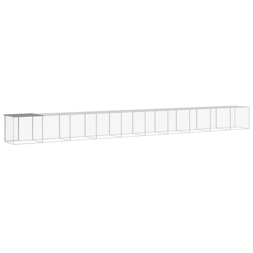 Kavez za kokoši s krovom svjetlosivi 1003x98x90 cm čelični