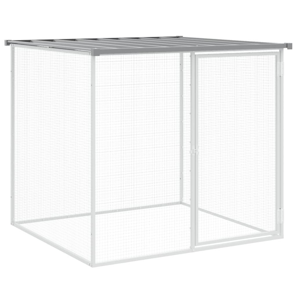 Kavez za kokoši s krovom svjetlosivi 1003x98x90 cm čelični