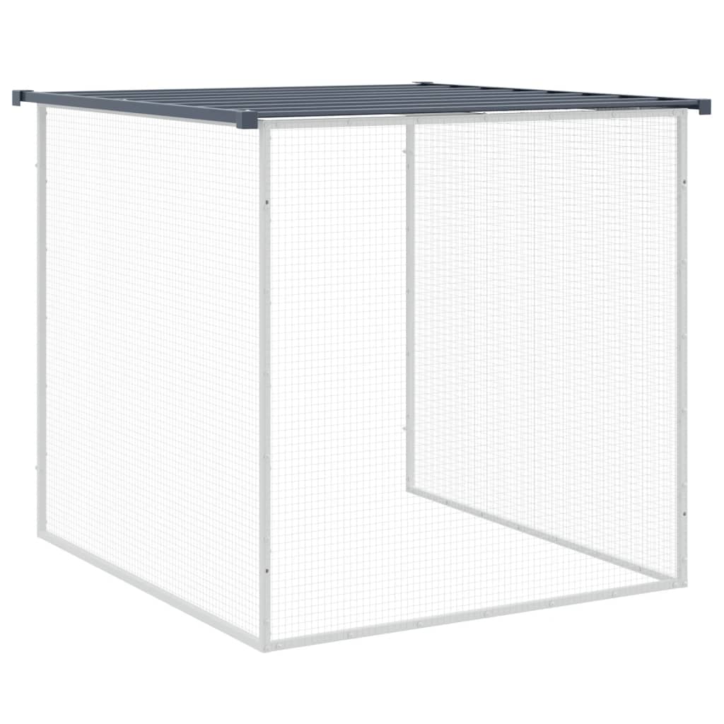 Kavez za kokoši s krovom antracit 203x98x90 cm pocinčani čelik