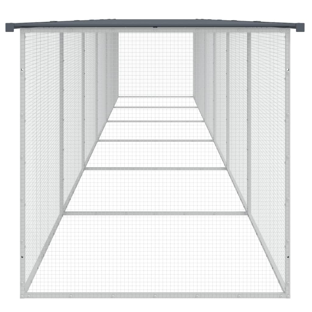 Kavez za kokoši s krovom antracit 603x98x90 cm pocinčani čelik