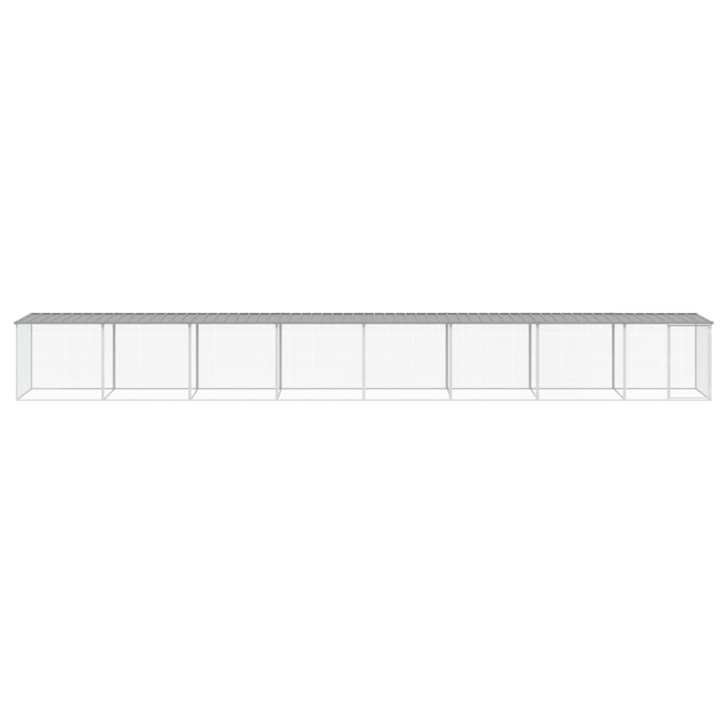 Kavez za kokoši s krovom svjetlosivi 803x98x90 cm čelični