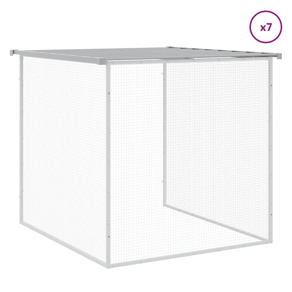 Kavez za kokoši s krovom svjetlosivi 803x98x90 cm čelični