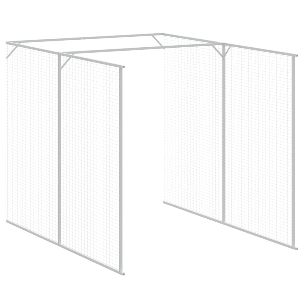 Kućica za pse s igralištem svjetlosiva 165x455x181 cm čelična
